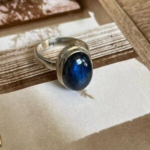 Labradorite Ring in 925 Sterling silver! Us: 7
